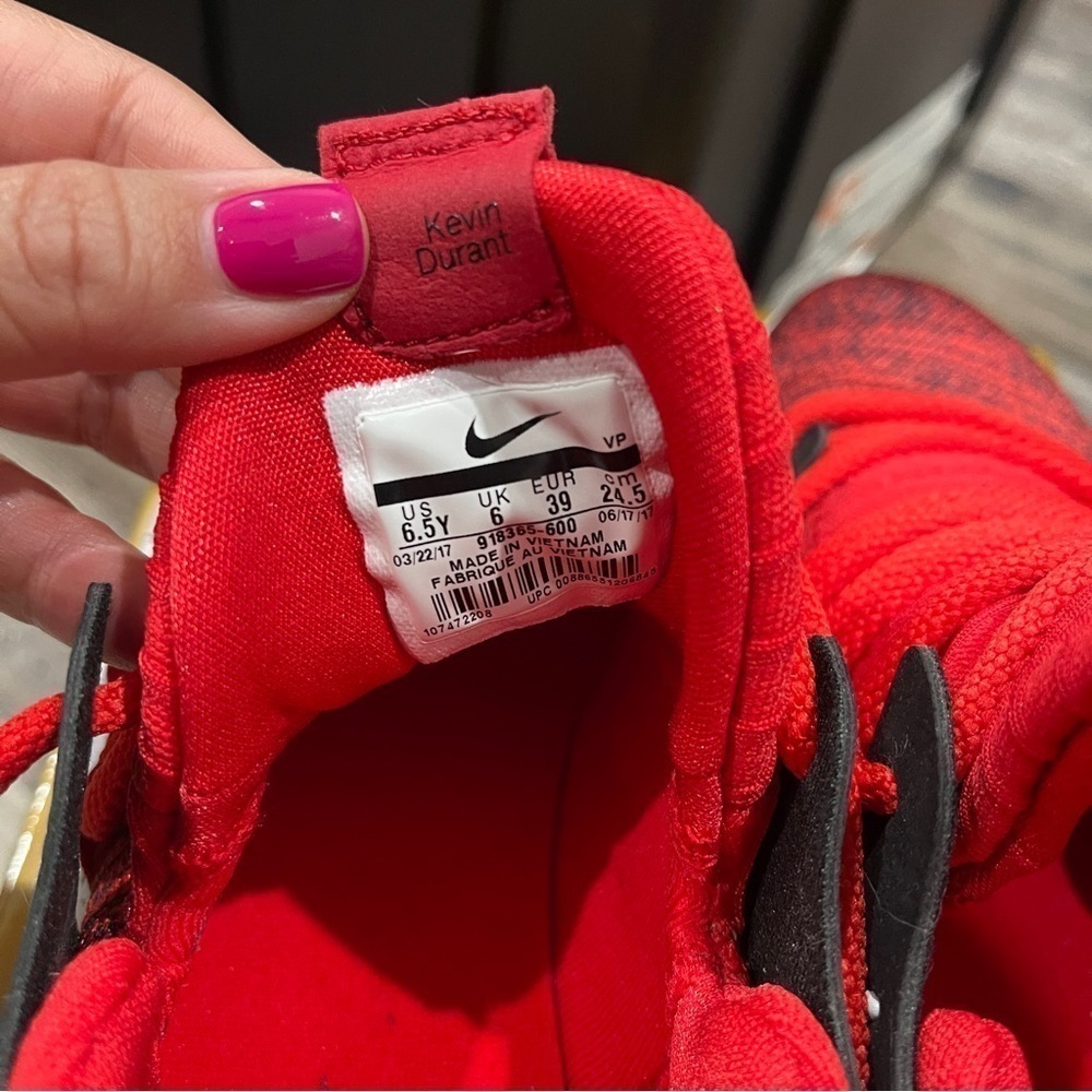 Nike Zoom KD10 KD 10 Red Velvet GS Size 6.5Y - Picture 12 of 13